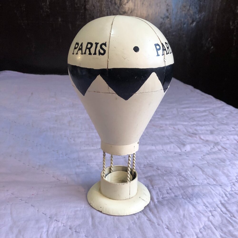 Dr Livingstone Metal "Paris" Hot Air Balloon Tea Candle Holder